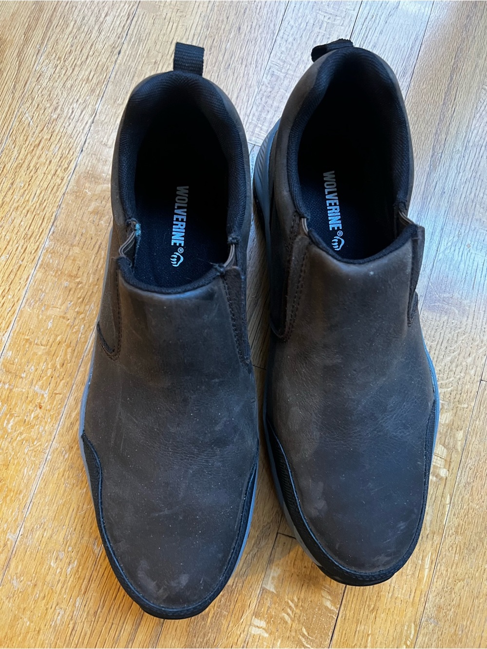 Wolverine Brown Slip-On Nubuck Work Loafers